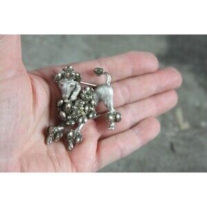 Signed HAR Poodle Pin Brooch, vintage